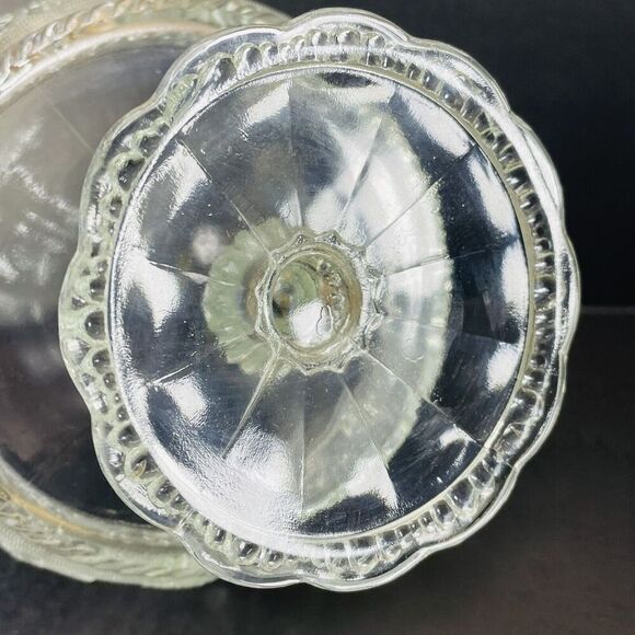 Indiana Tiara Sandwich Glass Compote Pedestal Clear Footed Bowl 5.5" VTG - Picture 5 of 7
